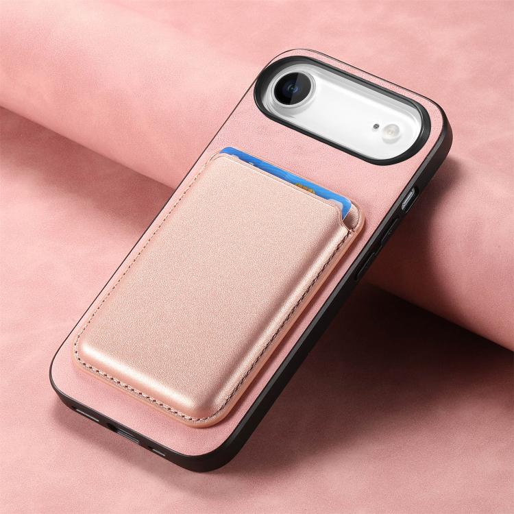 For iPhone Air Retro Magsafe Card Bag PU Back Cover Phone Case