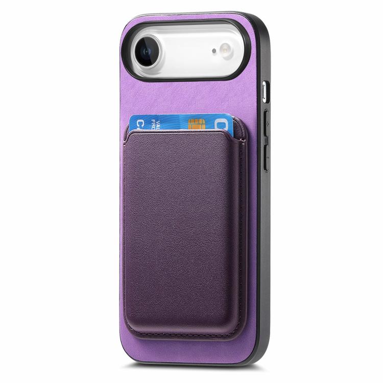 For iPhone Air Retro Magsafe Card Bag PU Back Cover Phone Case