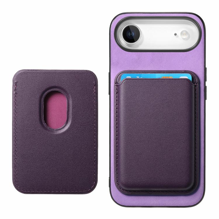 For iPhone Air Retro Magsafe Card Bag PU Back Cover Phone Case