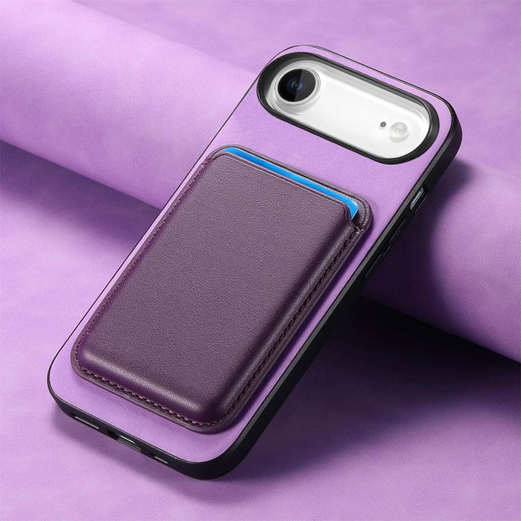 For iPhone Air Retro Magsafe Card Bag PU Back Cover Phone Case
