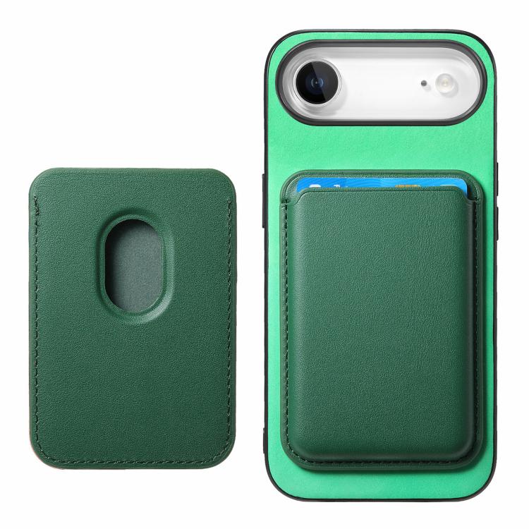 For iPhone Air Retro Magsafe Card Bag PU Back Cover Phone Case
