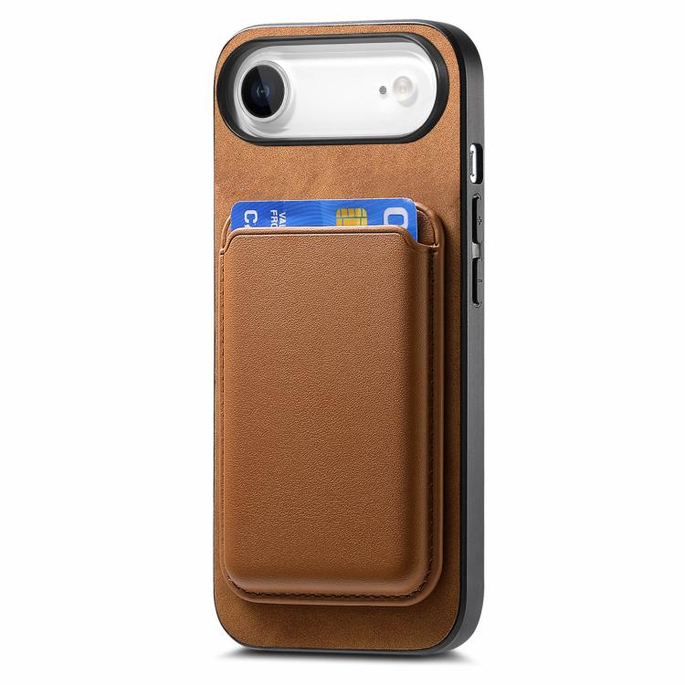 For iPhone Air Retro Magsafe Card Bag PU Back Cover Phone Case