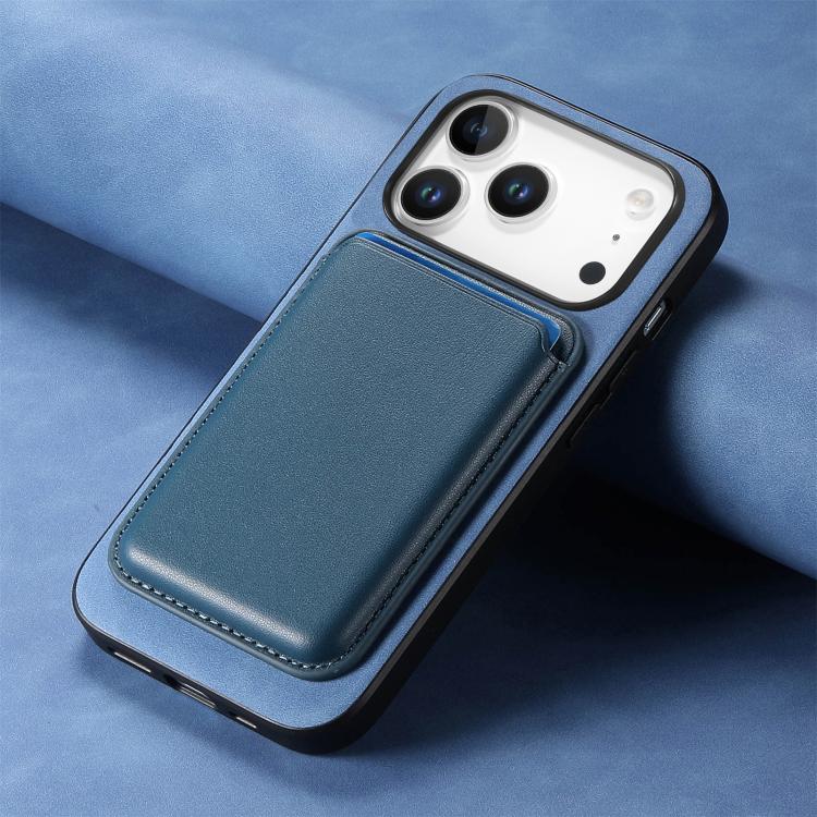 For iPhone 17 Pro Retro Magsafe Card Bag PU Back Cover Phone Case