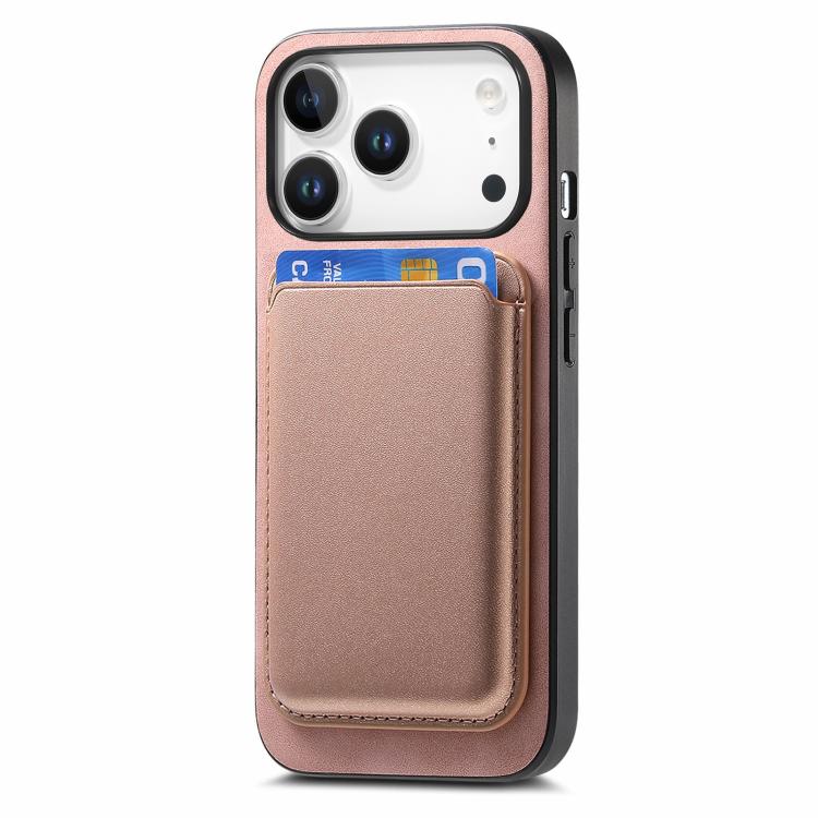 For iPhone 17 Pro Retro Magsafe Card Bag PU Back Cover Phone Case