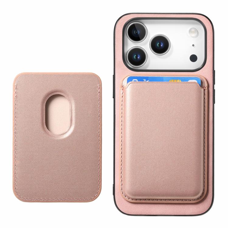 For iPhone 17 Pro Retro Magsafe Card Bag PU Back Cover Phone Case
