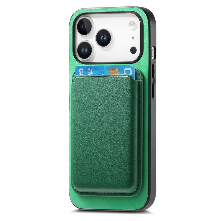 For iPhone 17 Pro Retro Magsafe Card Bag PU Back Cover Phone Case