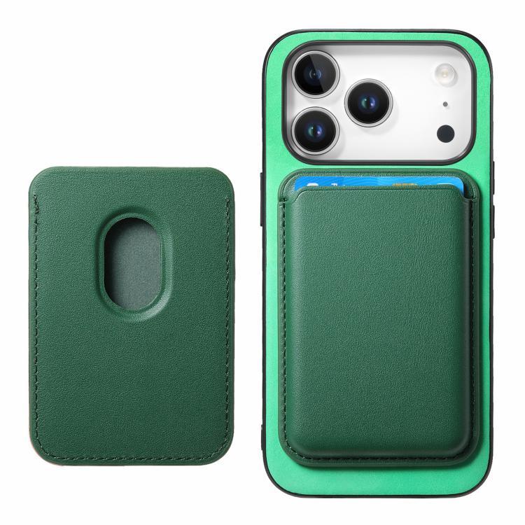 For iPhone 17 Pro Retro Magsafe Card Bag PU Back Cover Phone Case