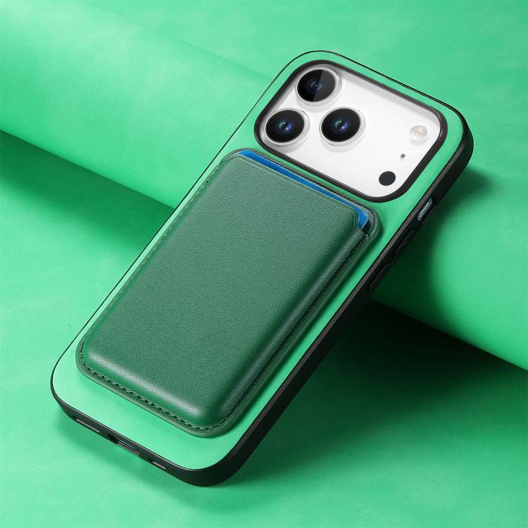 For iPhone 17 Pro Retro Magsafe Card Bag PU Back Cover Phone Case