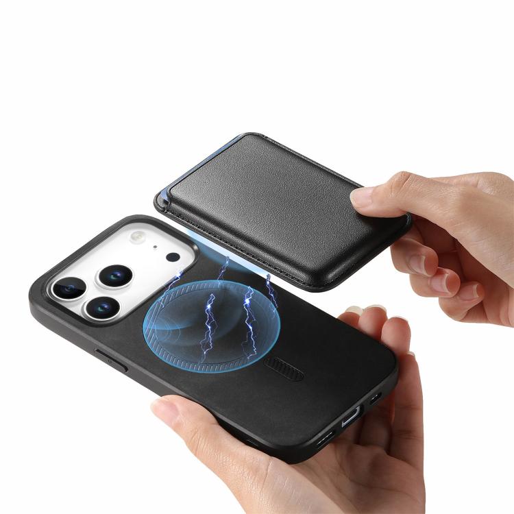 For iPhone 17 Pro Retro Magsafe Card Bag PU Back Cover Phone Case
