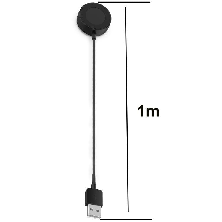 For Garmin Fenix 8 AMOLED / Vivoactive 6 USB Interface Disc Base Smart Watch Charging Cable, Length: 1m - Black