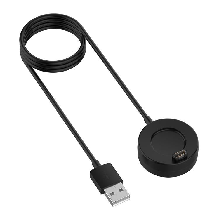 For Garmin Fenix 8 AMOLED / Vivoactive 6 USB Interface Disc Base Smart Watch Charging Cable, Length: 1m - Black