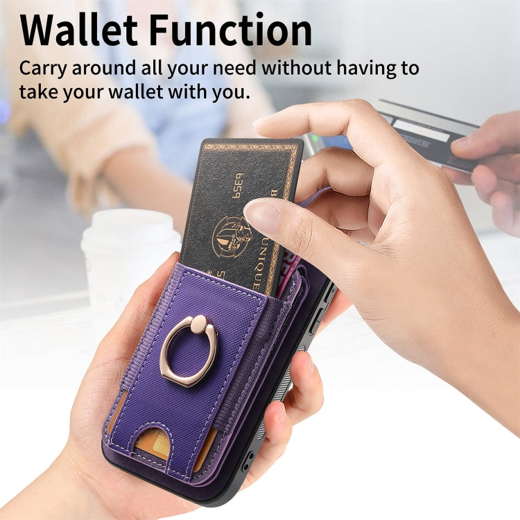 For iPhone 16 Retro Splitable Magnetic Stand Card Bag Leather Phone Case