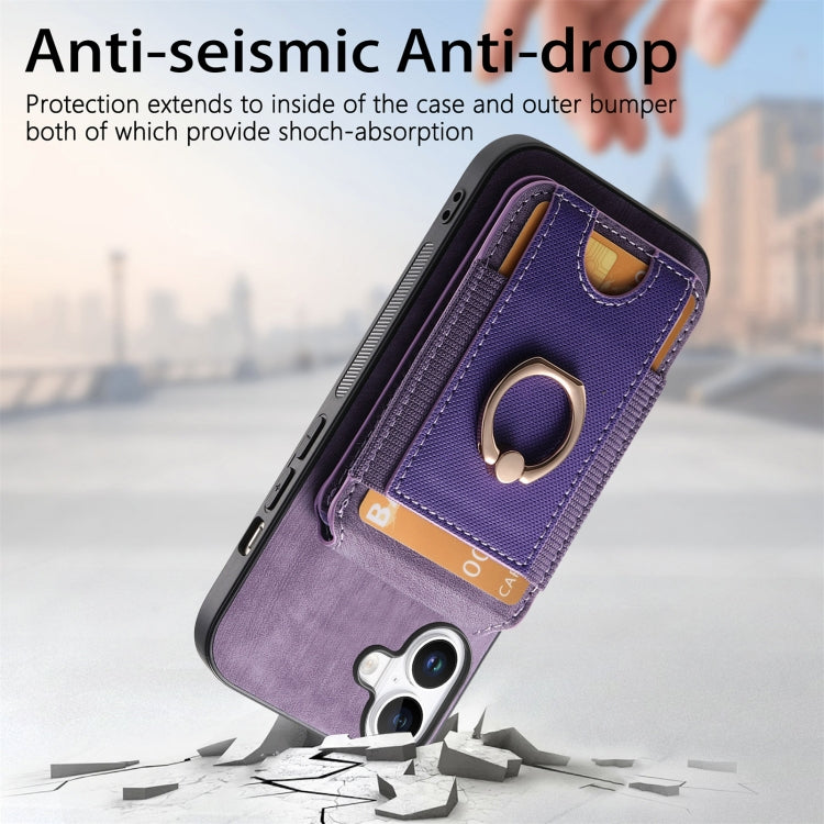 For iPhone 16 Plus Retro Splitable Magnetic Stand Card Bag Leather Phone Case