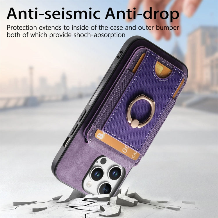 For iPhone 16 Pro Retro Splitable Magnetic Stand Card Bag Leather Phone Case