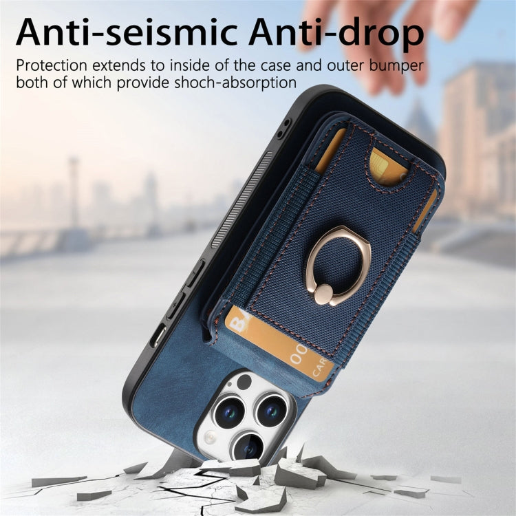 For iPhone 16 Pro Retro Splitable Magnetic Stand Card Bag Leather Phone Case