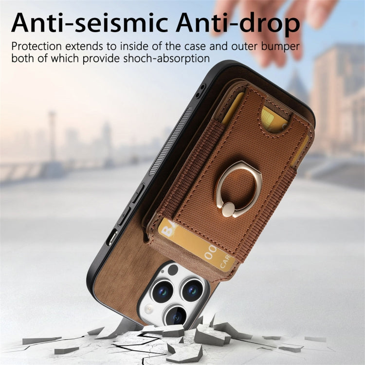 For iPhone 16 Pro Retro Splitable Magnetic Stand Card Bag Leather Phone Case