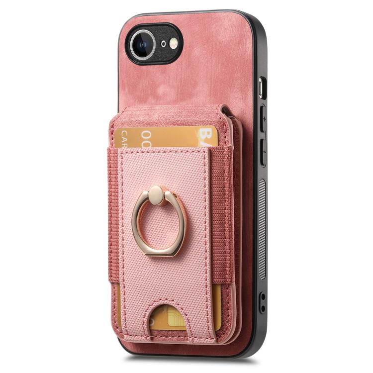 For iPhone 17e / 16e Retro Splitable Magnetic Stand Card Bag Leather Phone Case