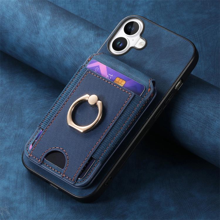 For iPhone 17 Retro Splitable Magnetic Stand Card Bag Leather Phone Case