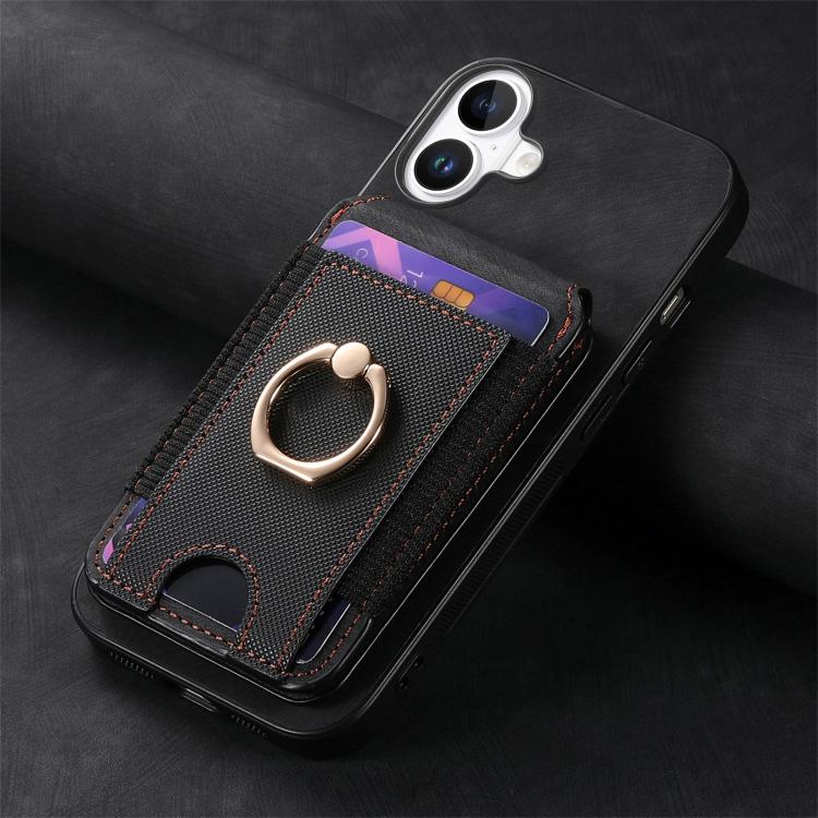 For iPhone 17 Retro Splitable Magnetic Stand Card Bag Leather Phone Case