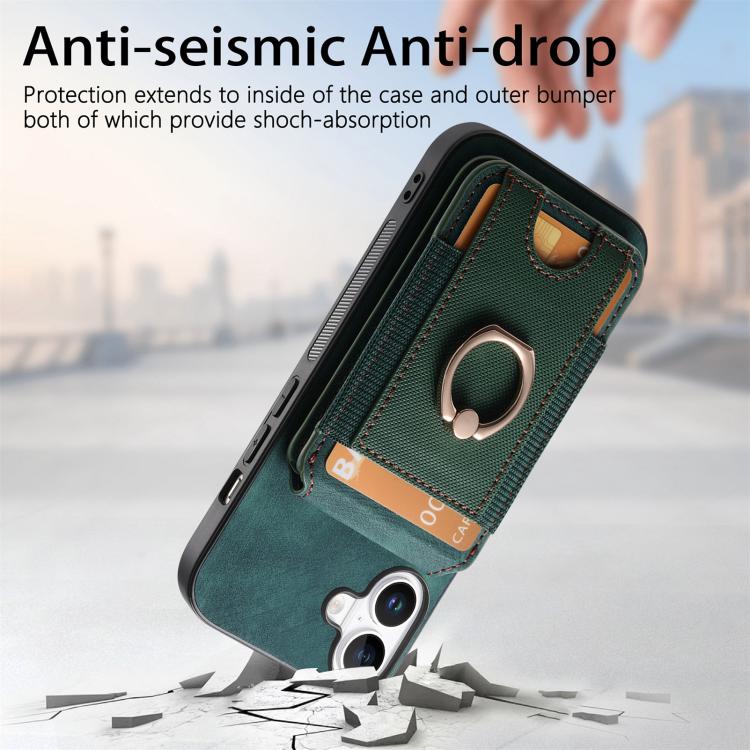 For iPhone 17 Retro Splitable Magnetic Stand Card Bag Leather Phone Case