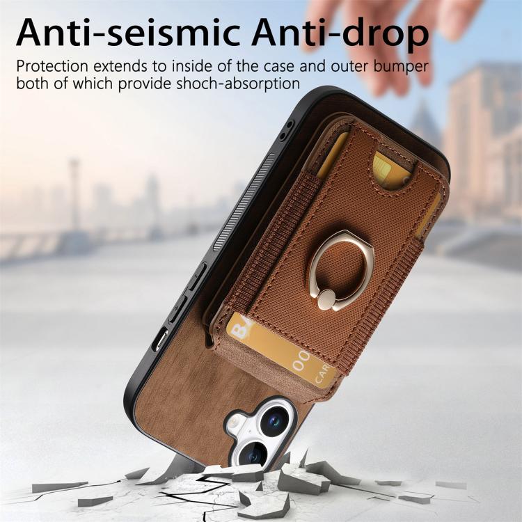 For iPhone 17 Retro Splitable Magnetic Stand Card Bag Leather Phone Case