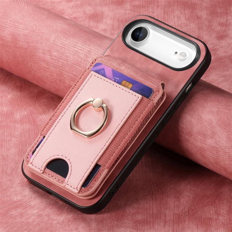 For iPhone Air Retro Splitable Magnetic Stand Card Bag Leather Phone Case