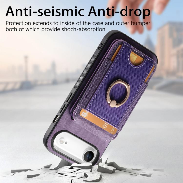 For iPhone Air Retro Splitable Magnetic Stand Card Bag Leather Phone Case