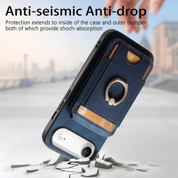 For iPhone Air Retro Splitable Magnetic Stand Card Bag Leather Phone Case