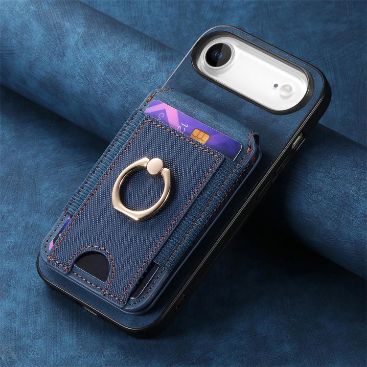 For iPhone Air Retro Splitable Magnetic Stand Card Bag Leather Phone Case