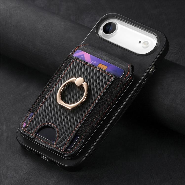 For iPhone Air Retro Splitable Magnetic Stand Card Bag Leather Phone Case