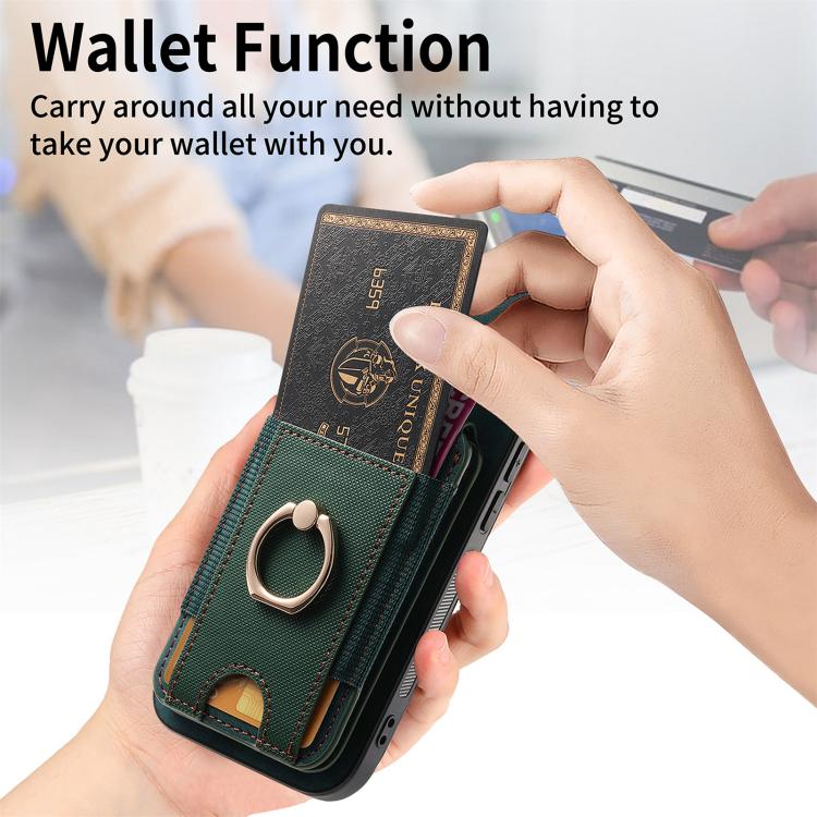 For iPhone Air Retro Splitable Magnetic Stand Card Bag Leather Phone Case