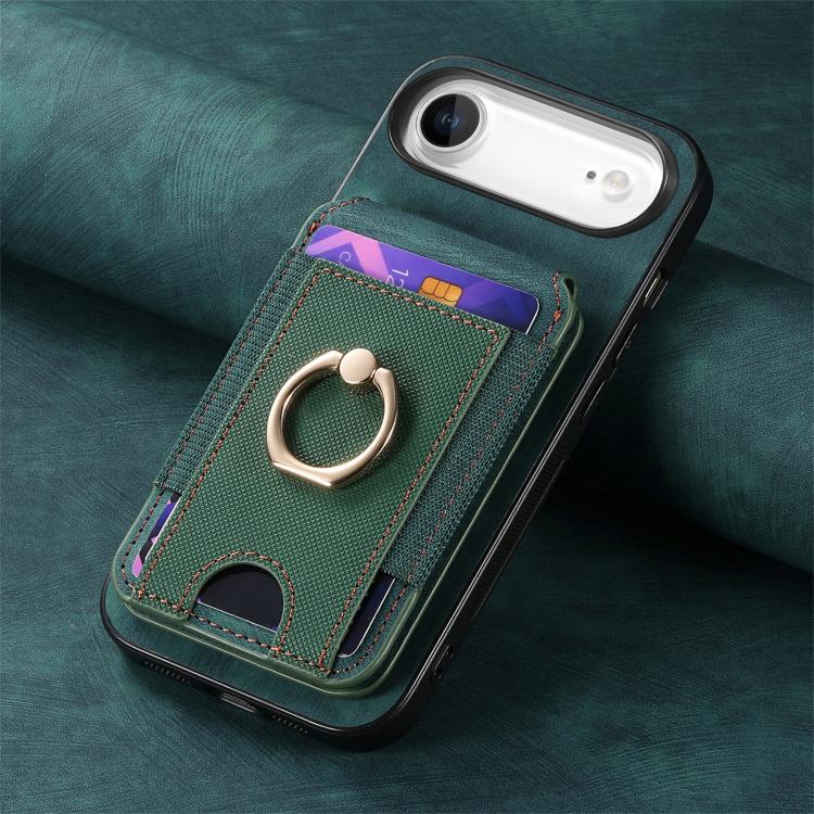 For iPhone Air Retro Splitable Magnetic Stand Card Bag Leather Phone Case