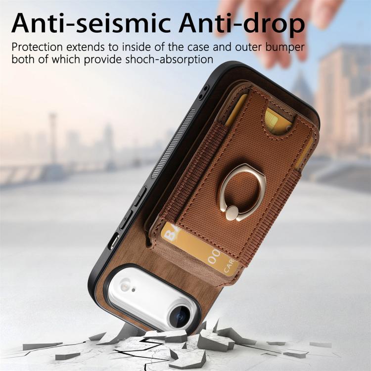 For iPhone Air Retro Splitable Magnetic Stand Card Bag Leather Phone Case