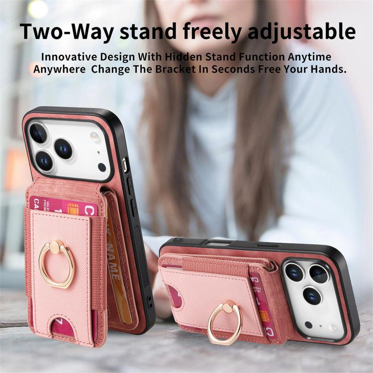 For iPhone 17 Pro Retro Splitable Magnetic Stand Card Bag Leather Phone Case