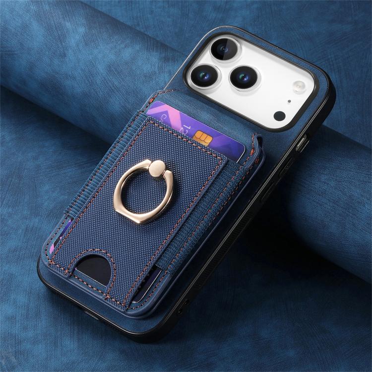 For iPhone 17 Pro Retro Splitable Magnetic Stand Card Bag Leather Phone Case
