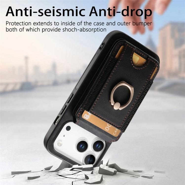 For iPhone 17 Pro Retro Splitable Magnetic Stand Card Bag Leather Phone Case