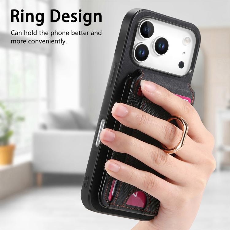 For iPhone 17 Pro Retro Splitable Magnetic Stand Card Bag Leather Phone Case