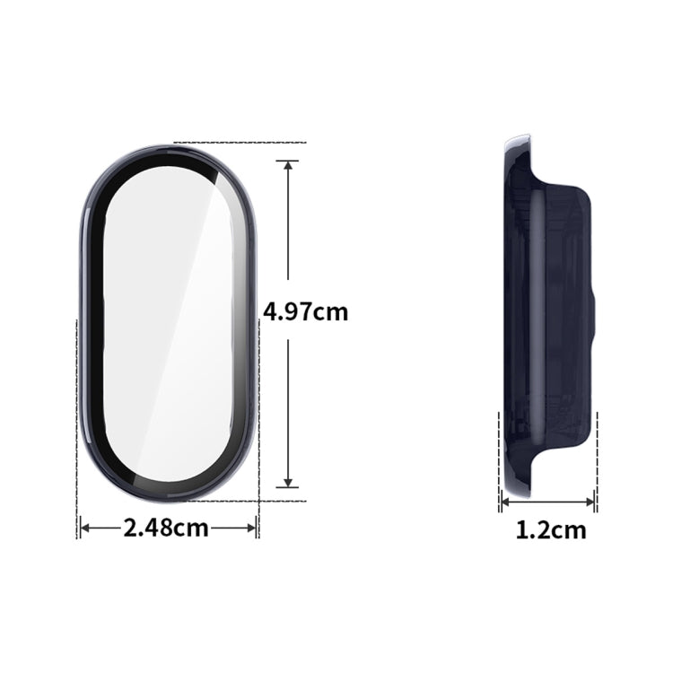 For Xiaomi Smart Band 9 / 9 NFC ENKAY Hat-Prince PC Frame Watch Protective Case with Tempered Film