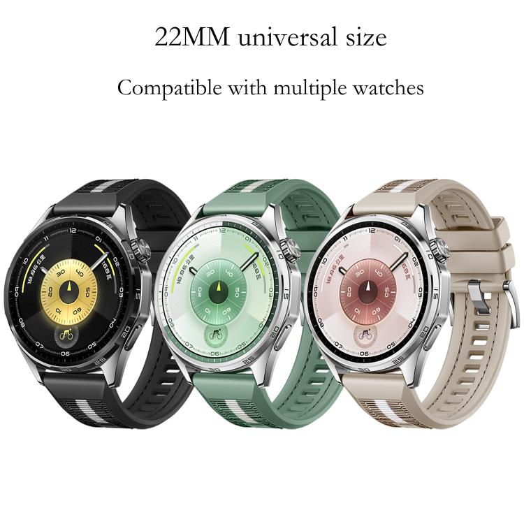 22mm Composite Nylon Silicone Watch Band