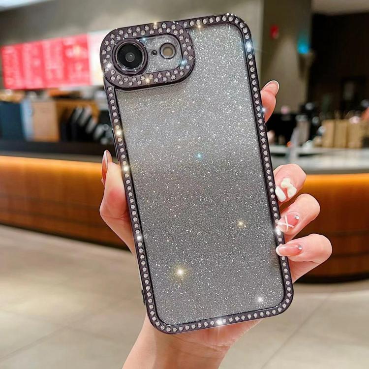For iPhone 17e / 16e Diamond Gradient Glitter Plated TPU Phone Case