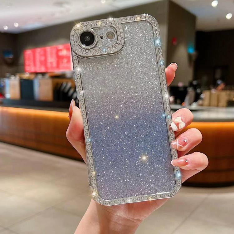 For iPhone 17e / 16e Diamond Gradient Glitter Plated TPU Phone Case