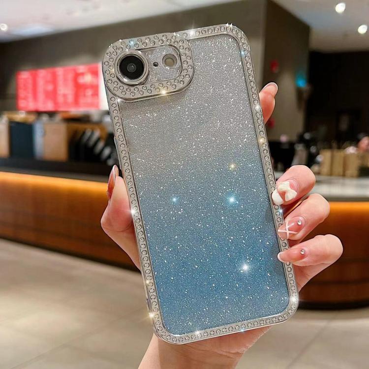 For iPhone 17e / 16e Diamond Gradient Glitter Plated TPU Phone Case