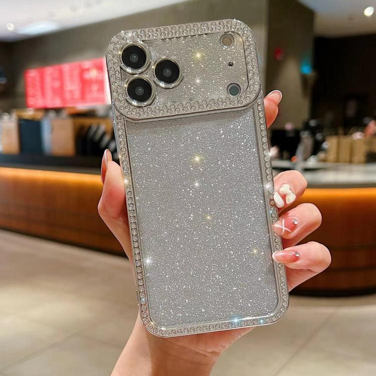 For iPhone 17 Pro Diamond Gradient Glitter Plated TPU Phone Case