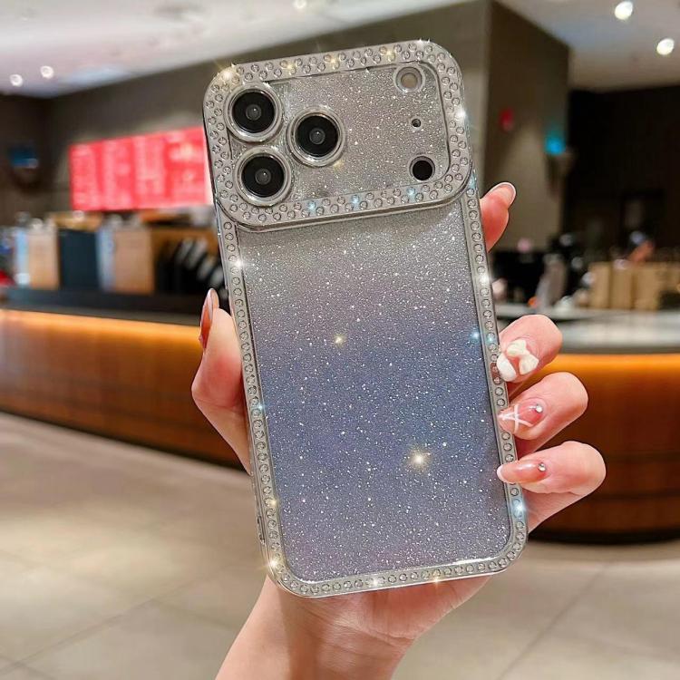 For iPhone 17 Pro Diamond Gradient Glitter Plated TPU Phone Case