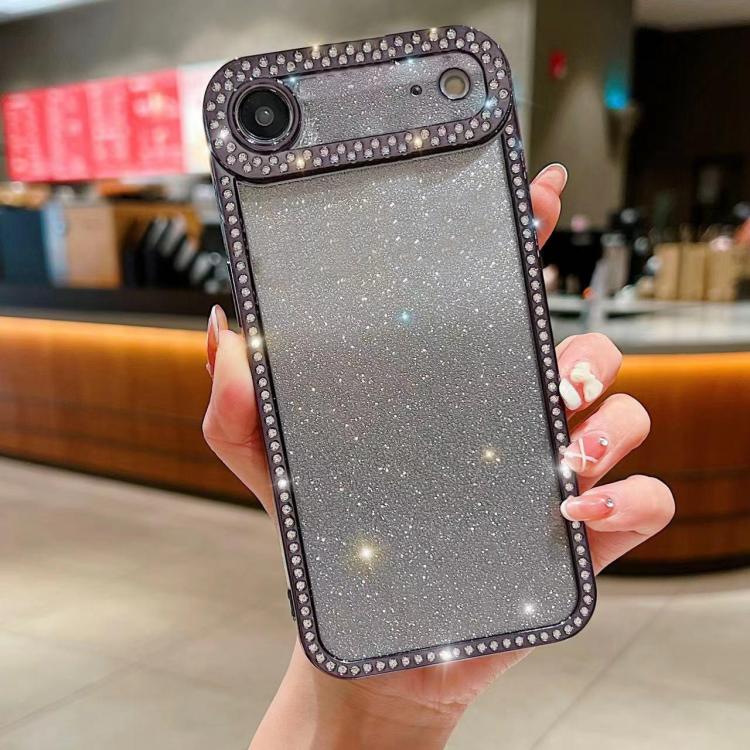 For iPhone Air Diamond Gradient Glitter Plated TPU Phone Case