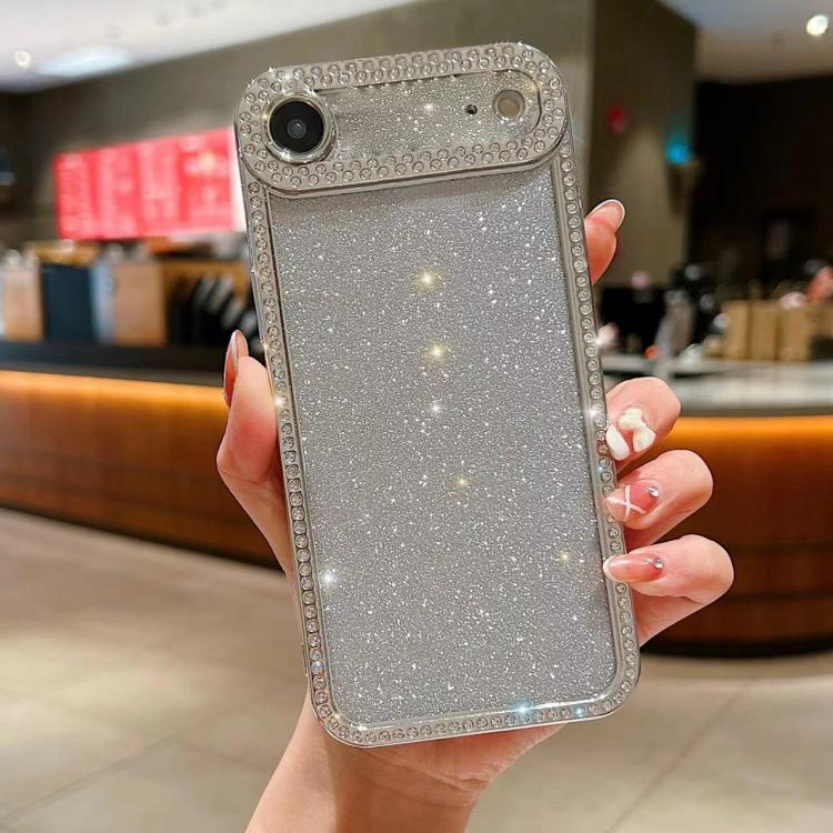 For iPhone Air Diamond Gradient Glitter Plated TPU Phone Case