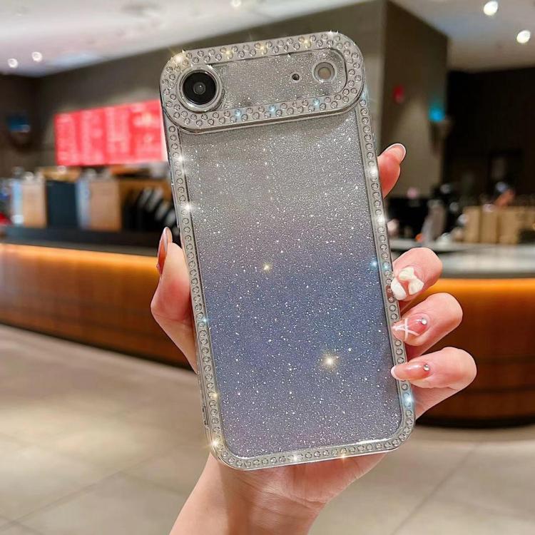 For iPhone Air Diamond Gradient Glitter Plated TPU Phone Case