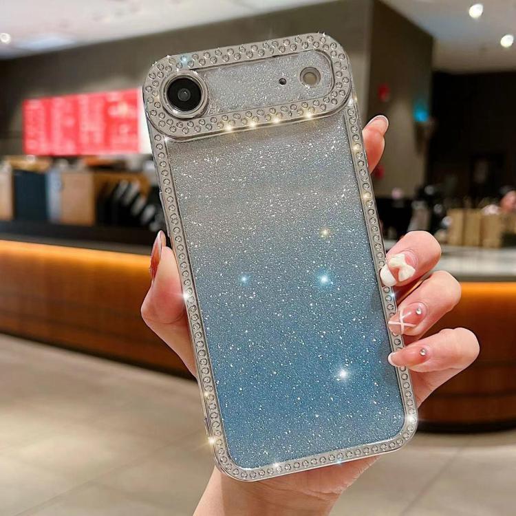 For iPhone Air Diamond Gradient Glitter Plated TPU Phone Case