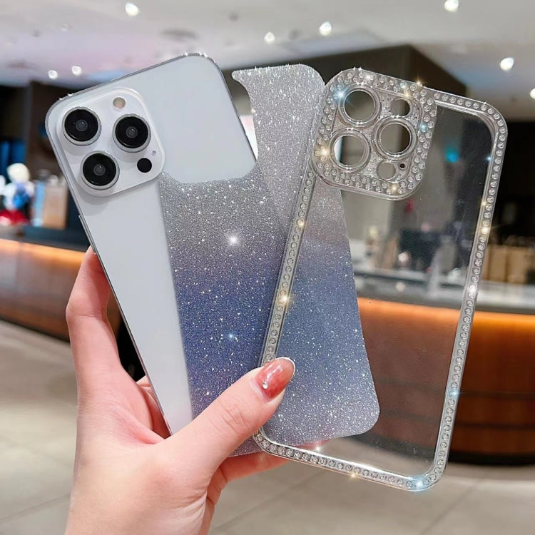 For iPhone Air Diamond Gradient Glitter Plated TPU Phone Case