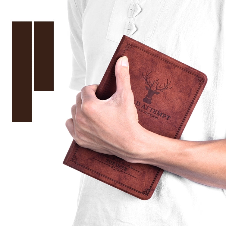 Antler Retro Voltage Craft Cloth + TPU Protective Cover for iPad Mini1/Mini2/Mini3/Mini4/Mini5 ,With Sleep Function